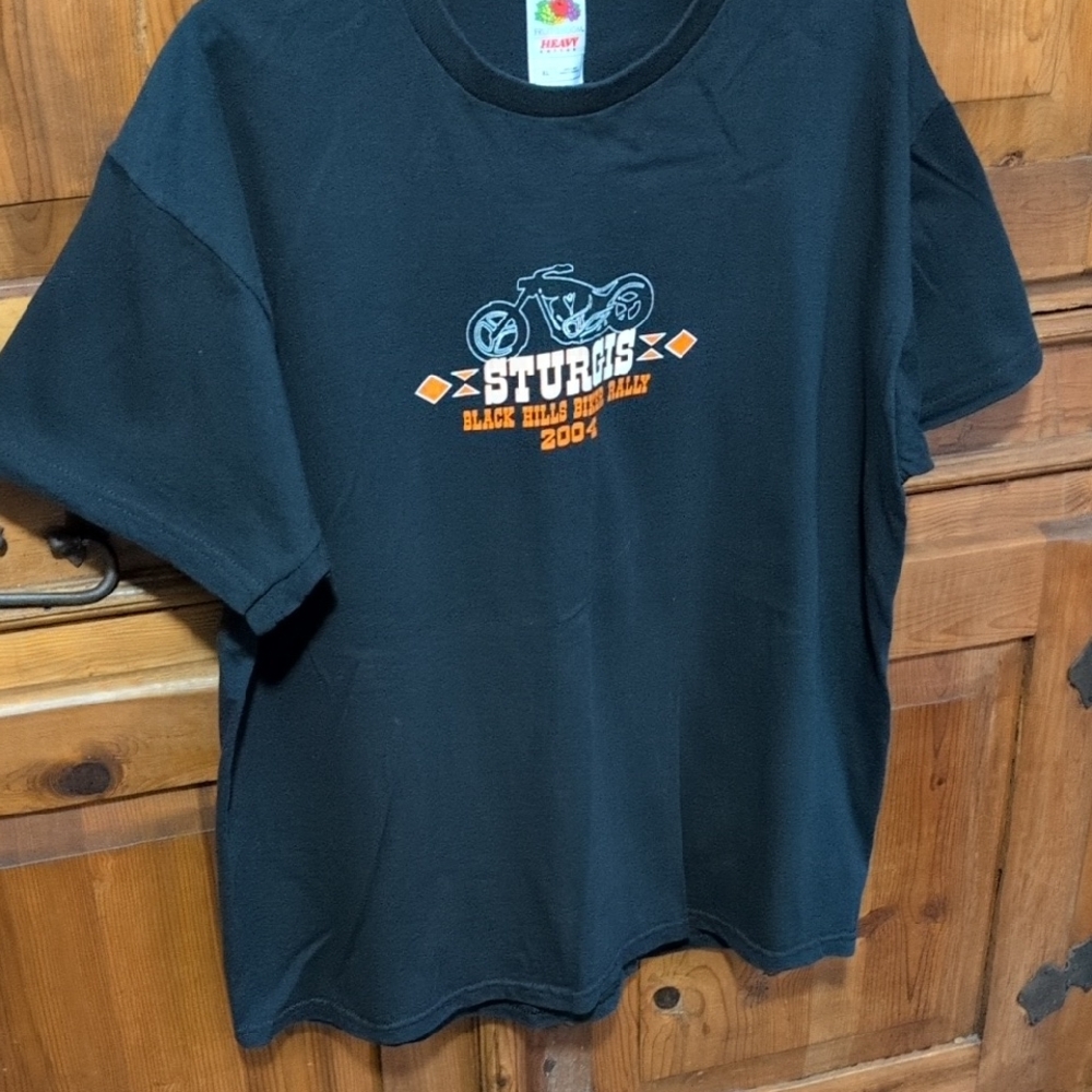 Fruit of the Loom Black T-Shirt with Sturgis Graphic